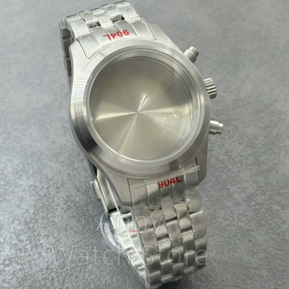 Boîtier de montre de plongée en verre saphir bombé de 38 mm