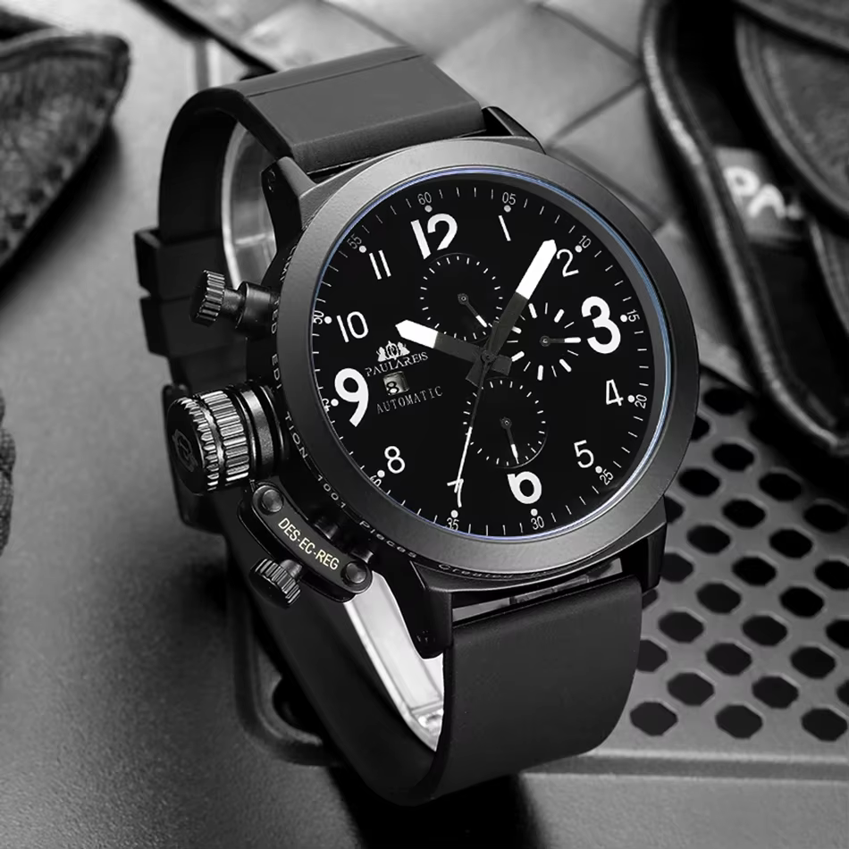 Montre automatique mécanique à remontage automatique pour homme