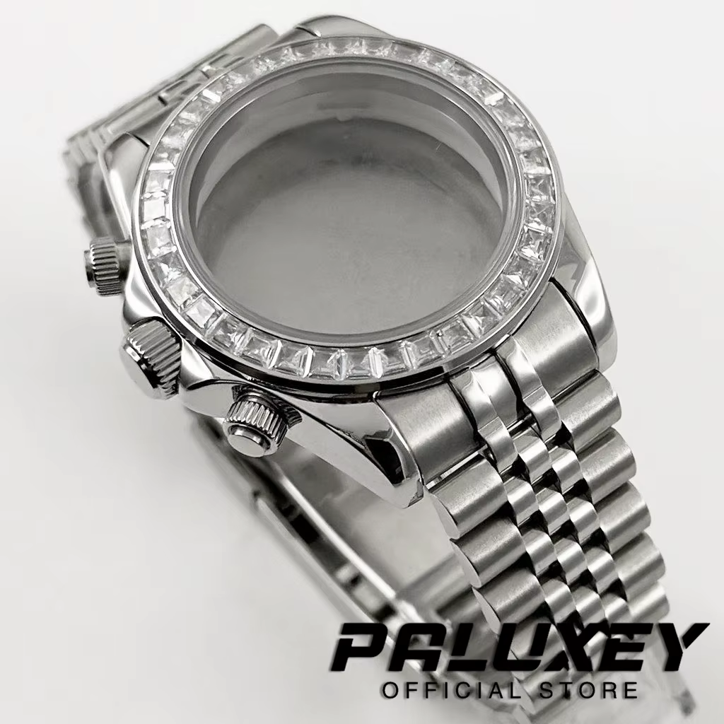 Boîtier de montre Daytona 40 mm VK63 avec lunette sertie de diamants