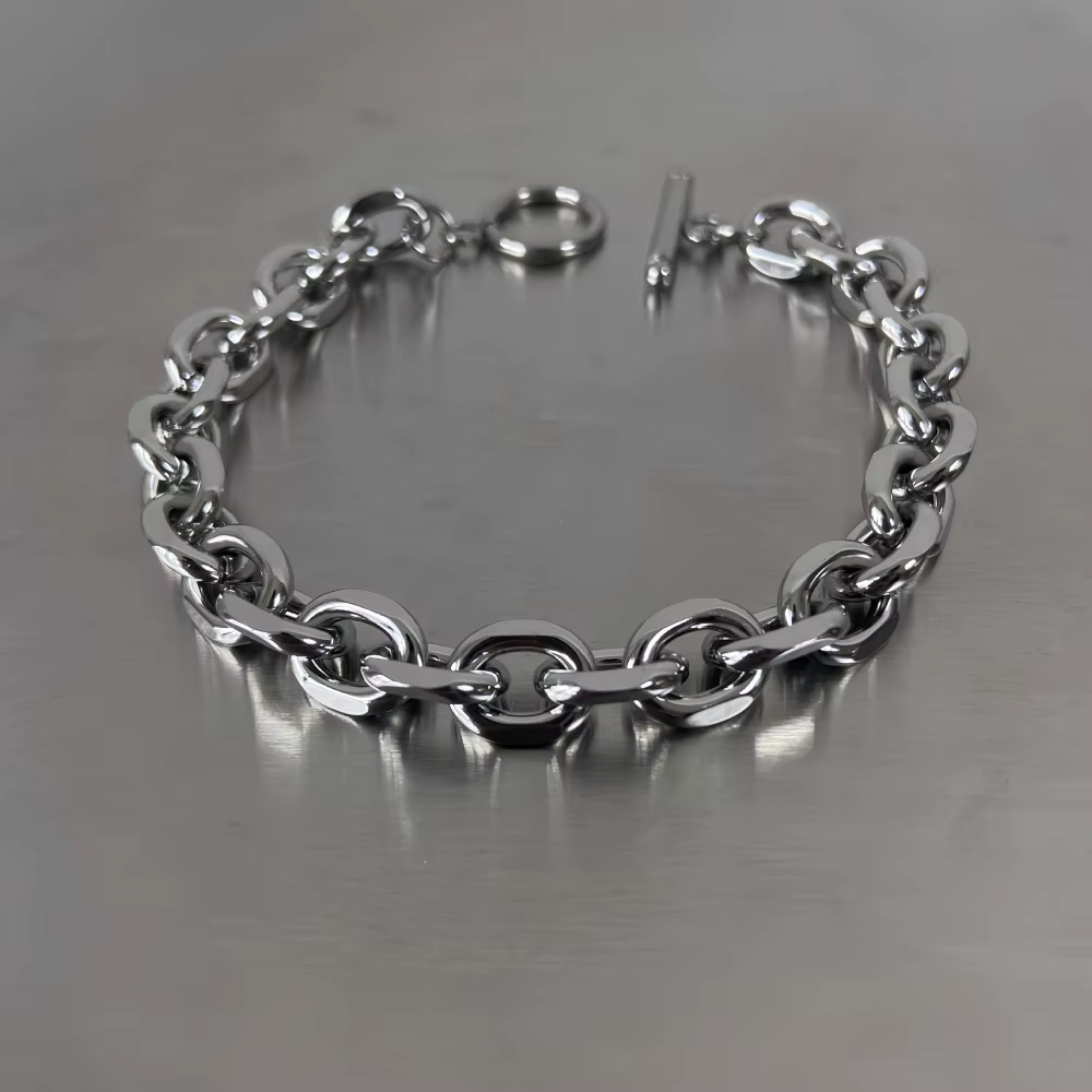 Bracelet Simple en acier inoxydable pour hommes et femmes