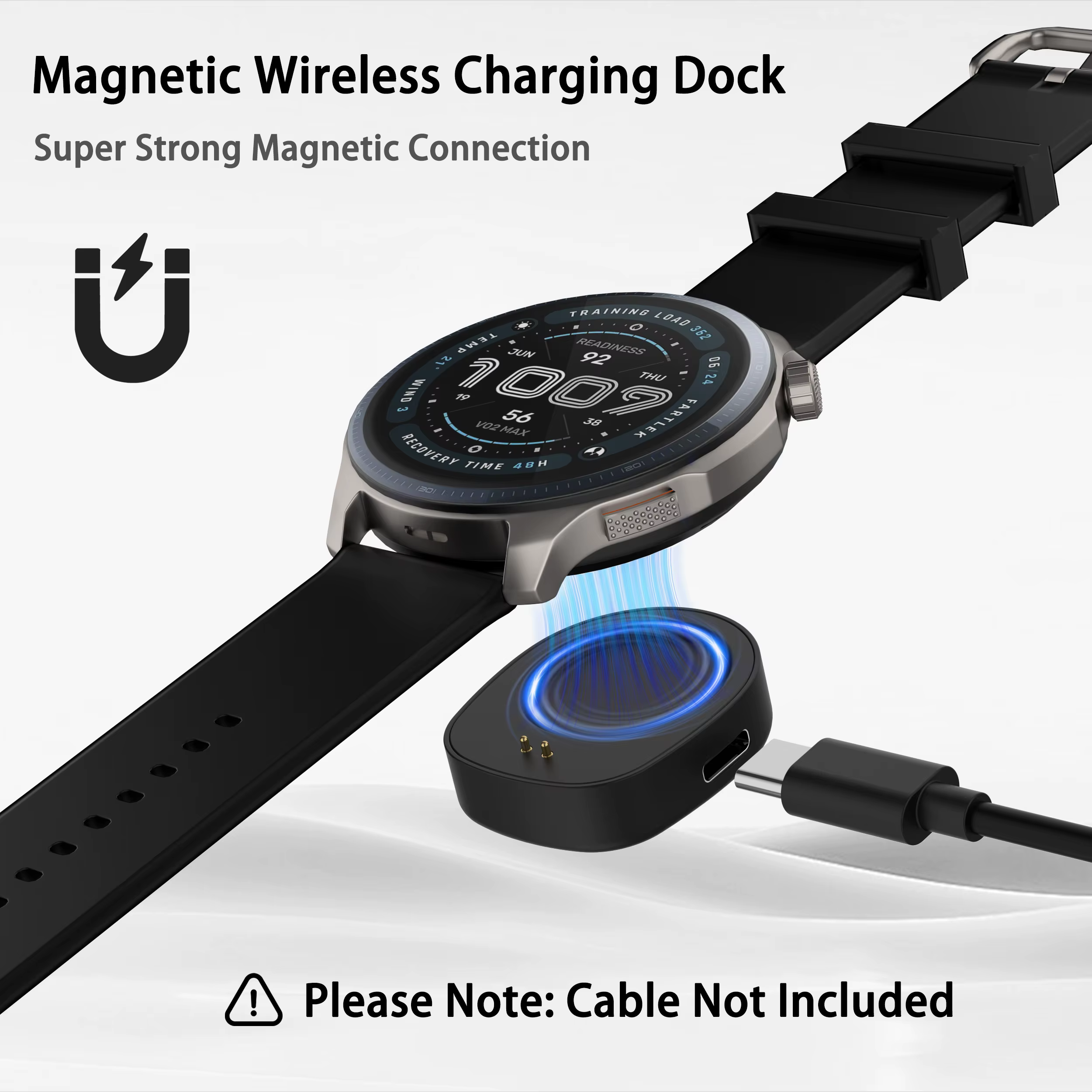 Convertisseur de chargeur sans fil pour montre intelligente Amazfit Balance 2/ Balance/t-rex 3/Helio