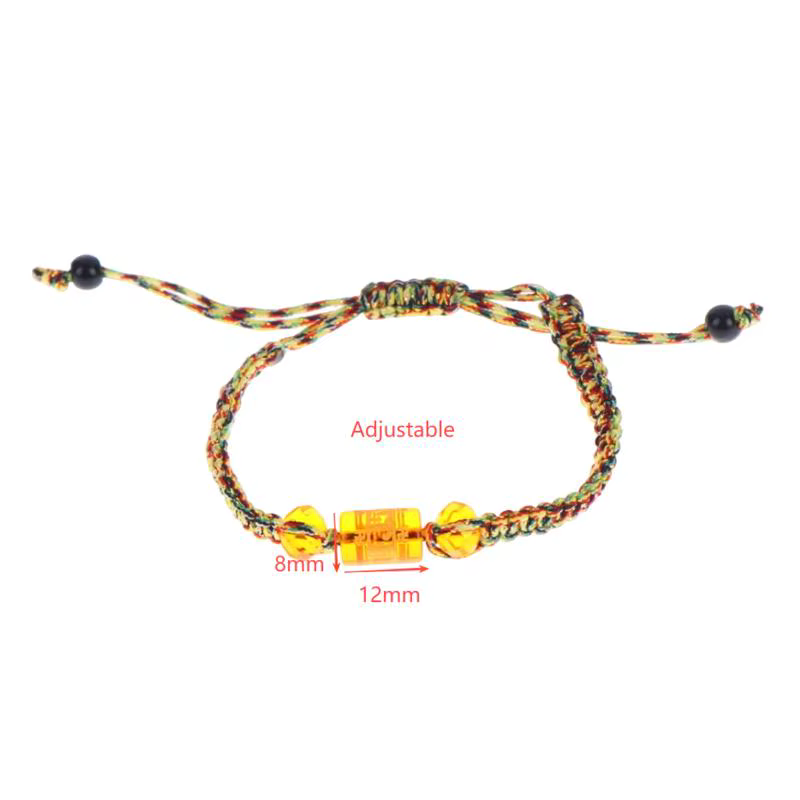 Bracelet tressé ethnique spirituel avec perles de la Véritable Parole à six syllabes, réglable pour le yoga et la méditation, idéal comme cadeau
