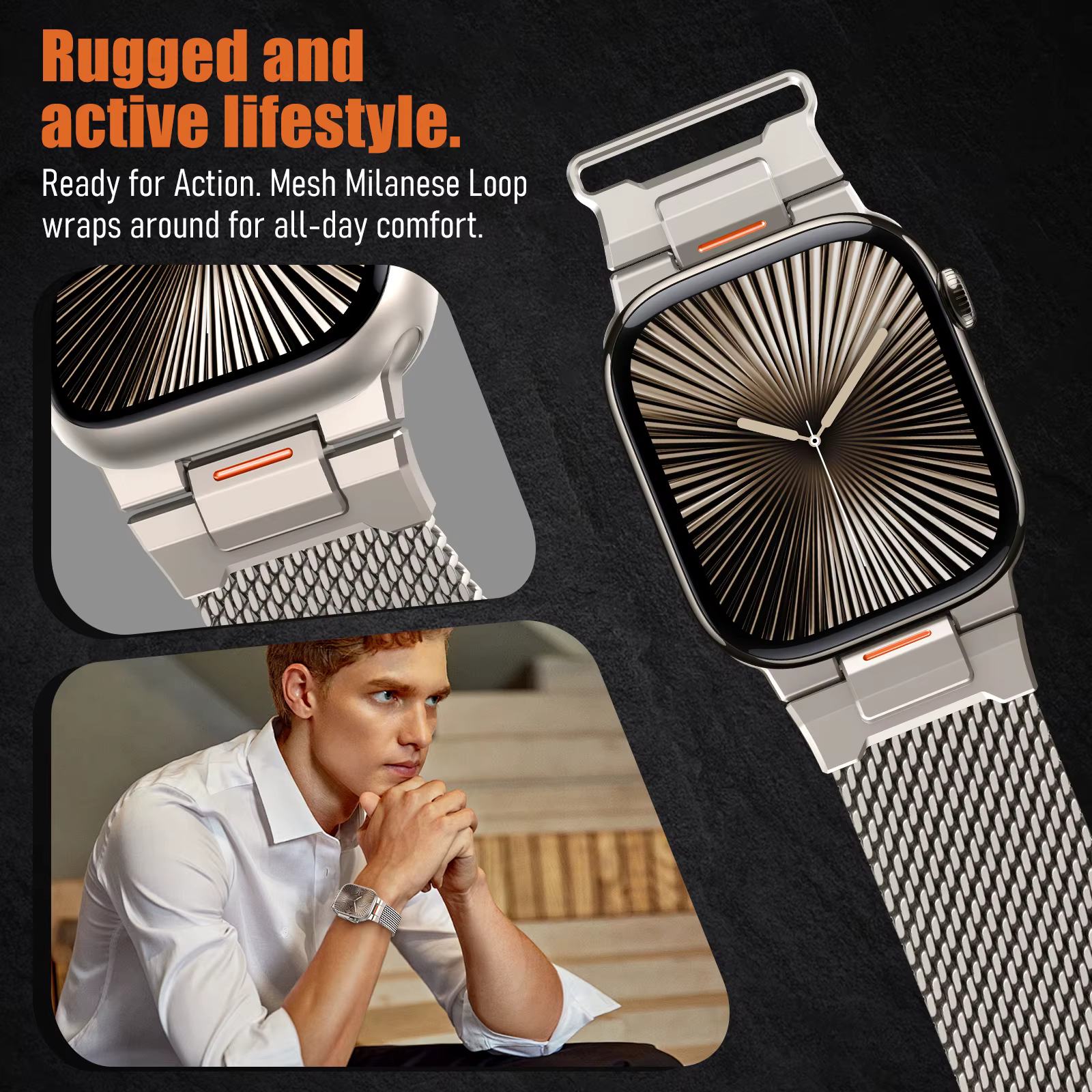 Boucle milanaise pour Apple watch ultra 2
