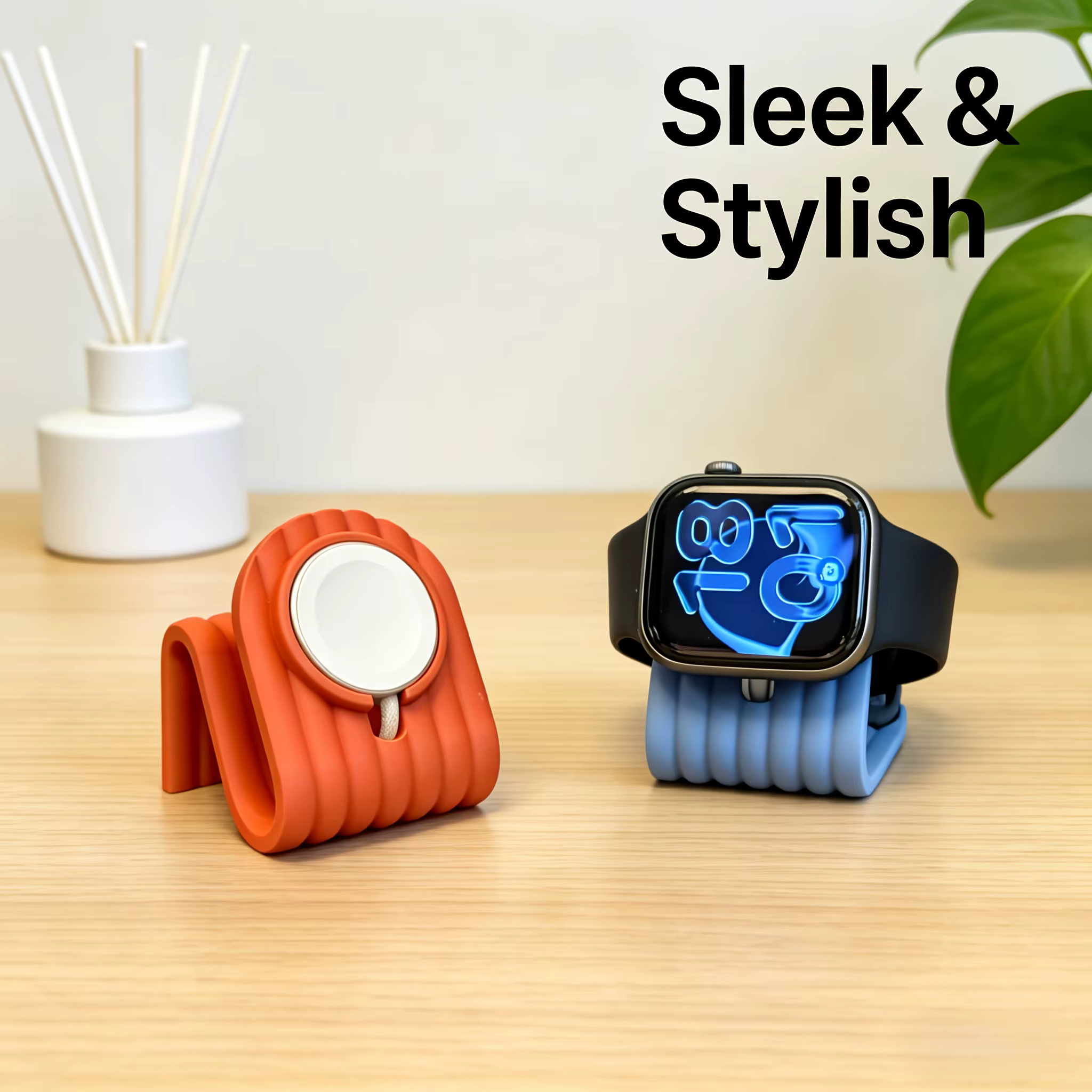 Station de charge pour Apple Watch au design minimaliste ondulé