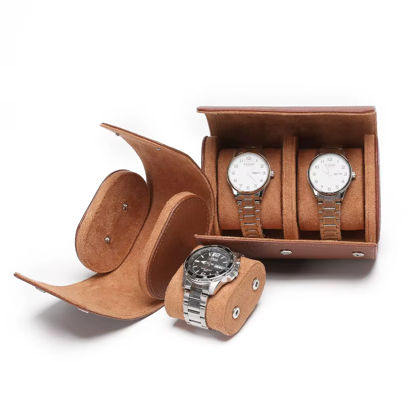 Boîtes de montres en cuir pour hommes