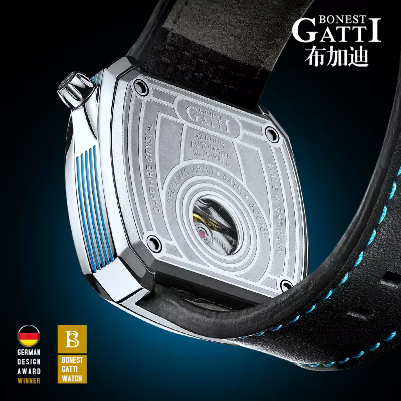 BONEST GATTI 2025 nouveaux hommes montre automatique montres de luxe mode mécanique montre-bracelet 50M étanche saphir lumineux squelette