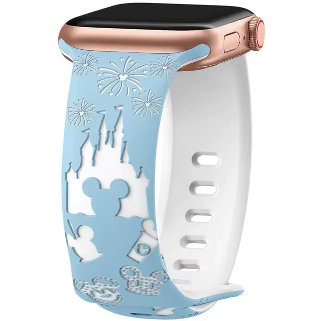 Bracelets floraux gravés pour Bracelet de montre Apple 44mm 49mm 45mm 41mm 40mm 38mm