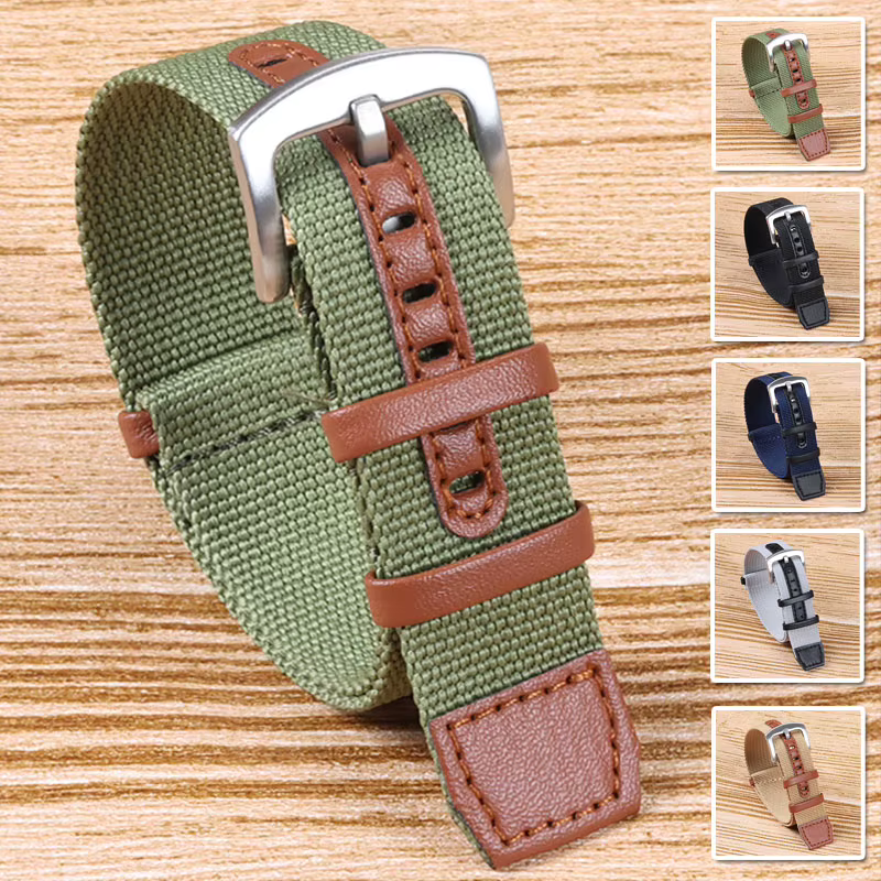Bracelet de montre en toile de nylon