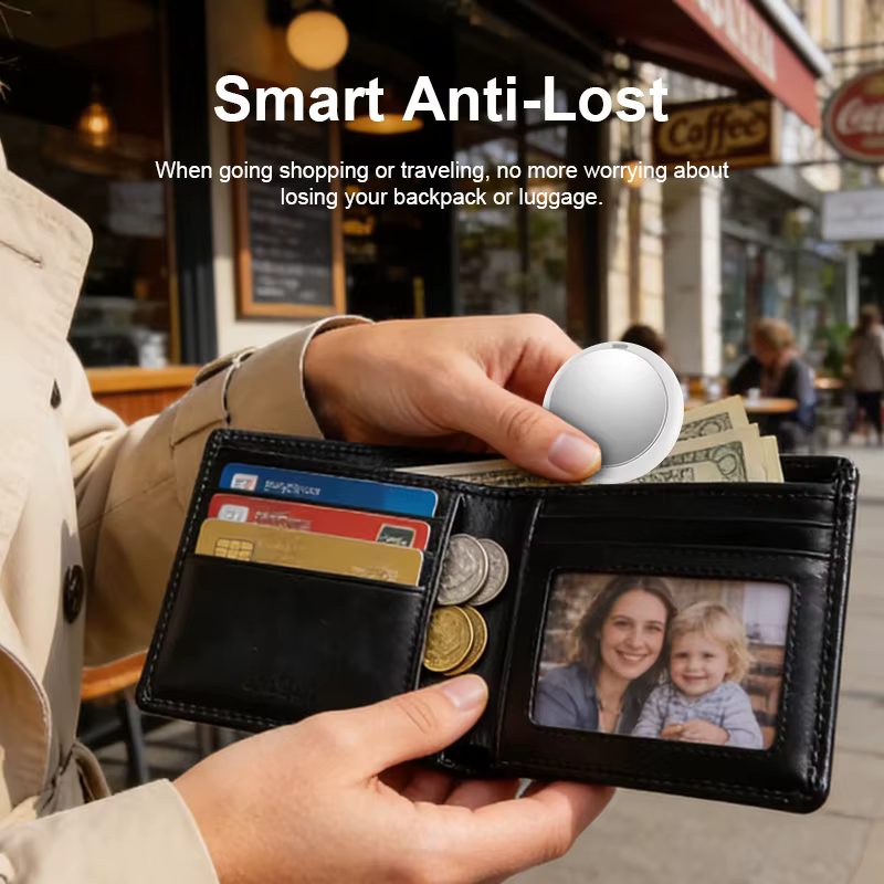 Lot de 4 AirTag anti-perte, traqueur GPS compatible Apple iOS, localisateur pour porte-clés, portefeuille, voiture, animaux