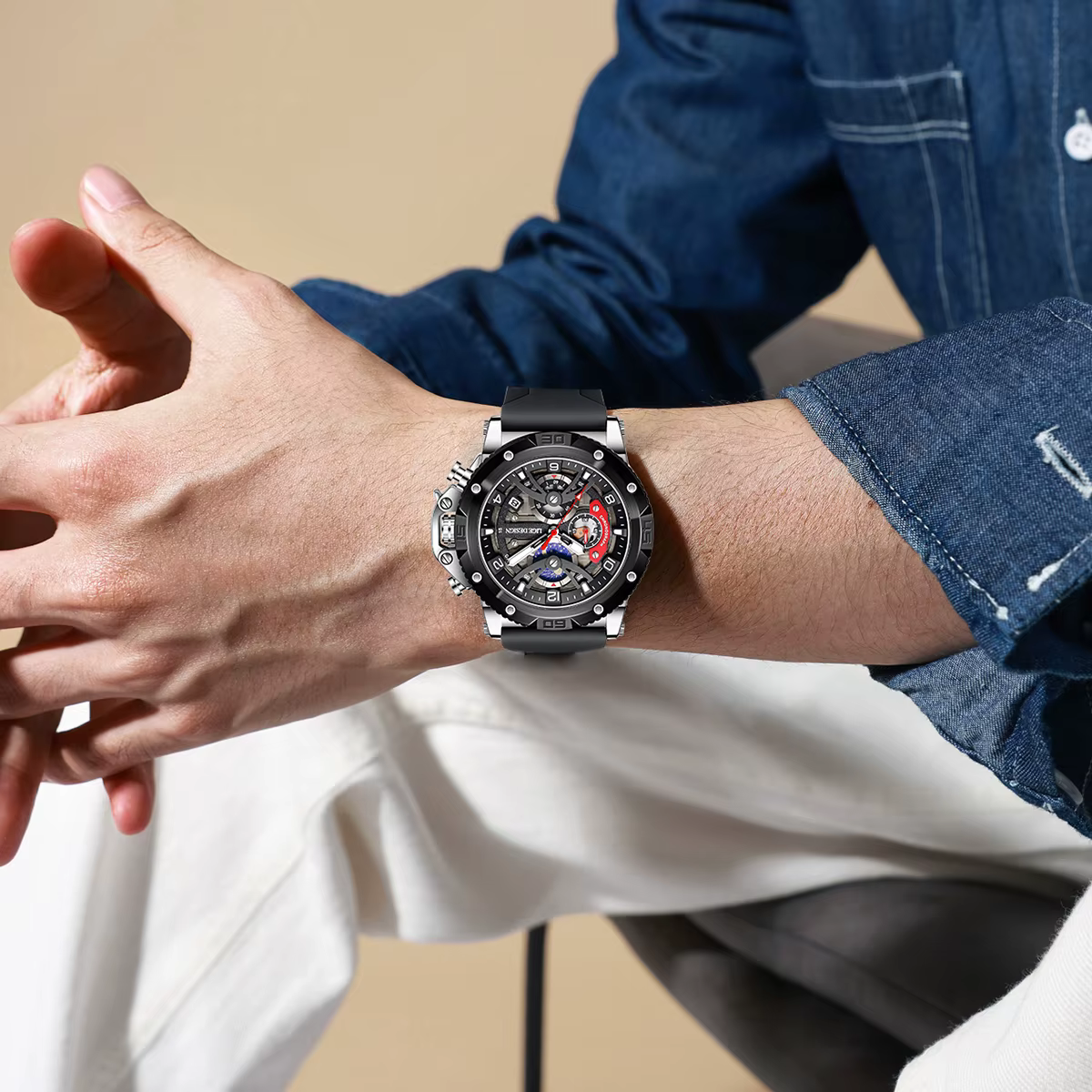 Montre de sport LIGE pour homme
