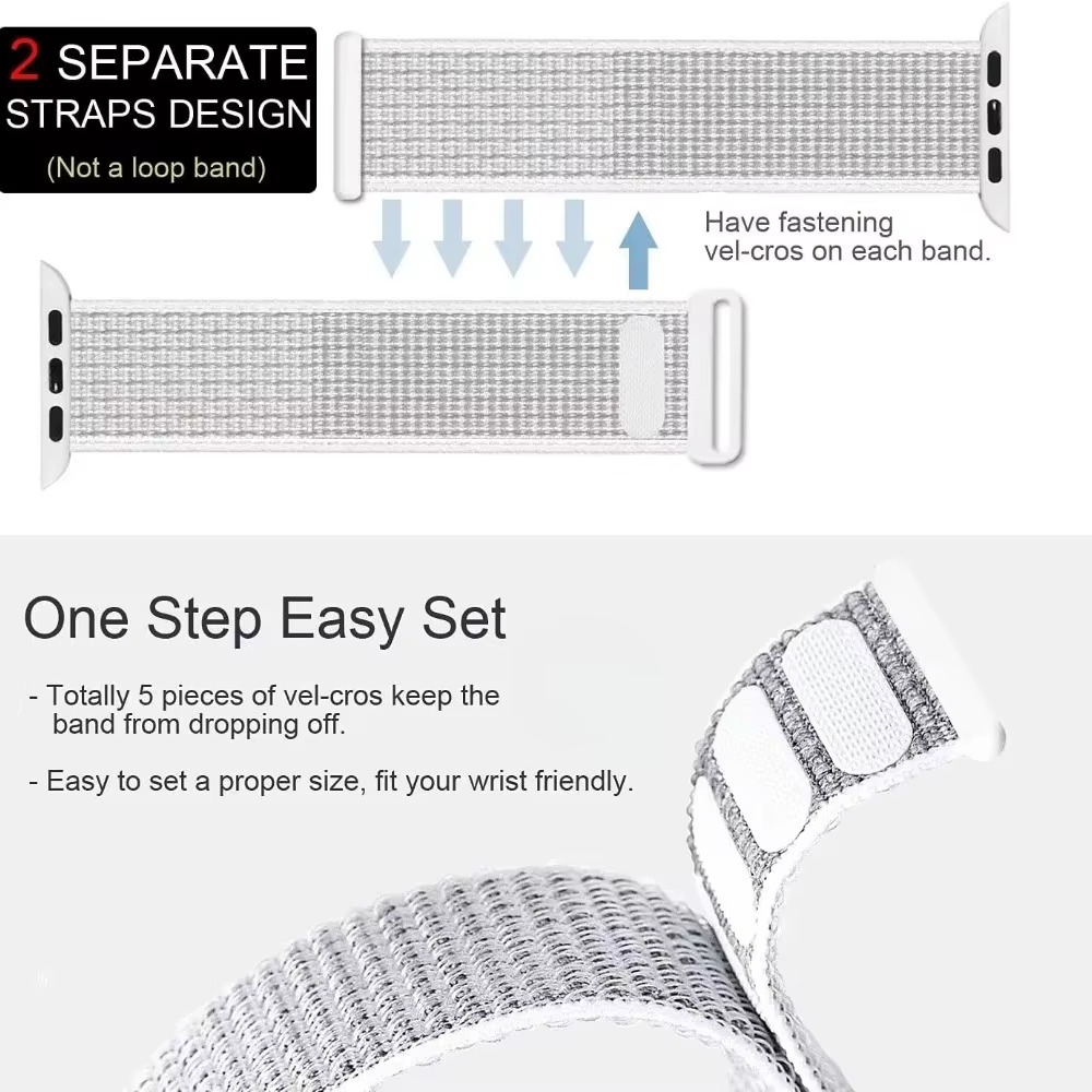 Bracelet en nylon sport pour Apple Watch Ultra 3 2 1 49mm 11 10 42mm 46mm 9 8 7 45mm 41mm