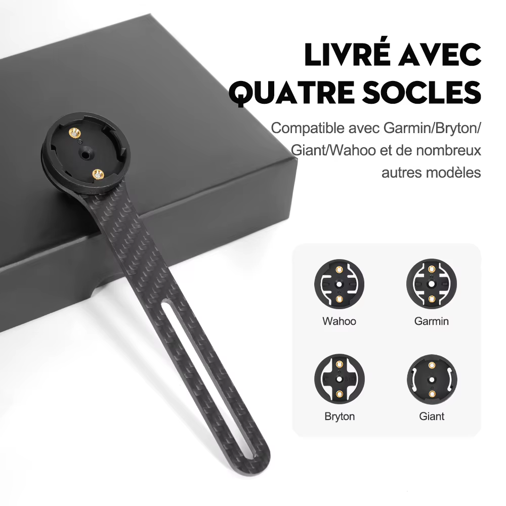 Support d'ordinateur de vélo en carbone