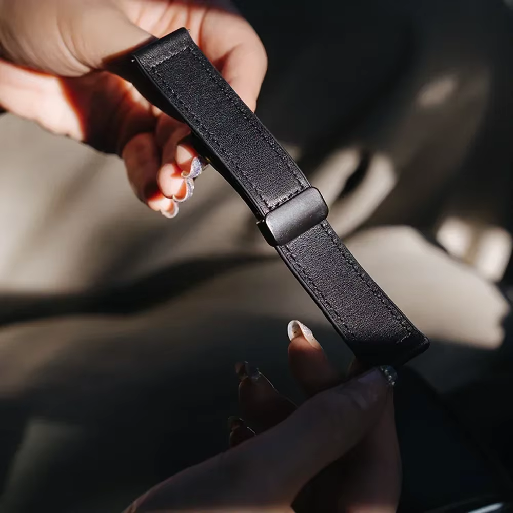Bracelet magnétique en cuir et Silicone de 22mm