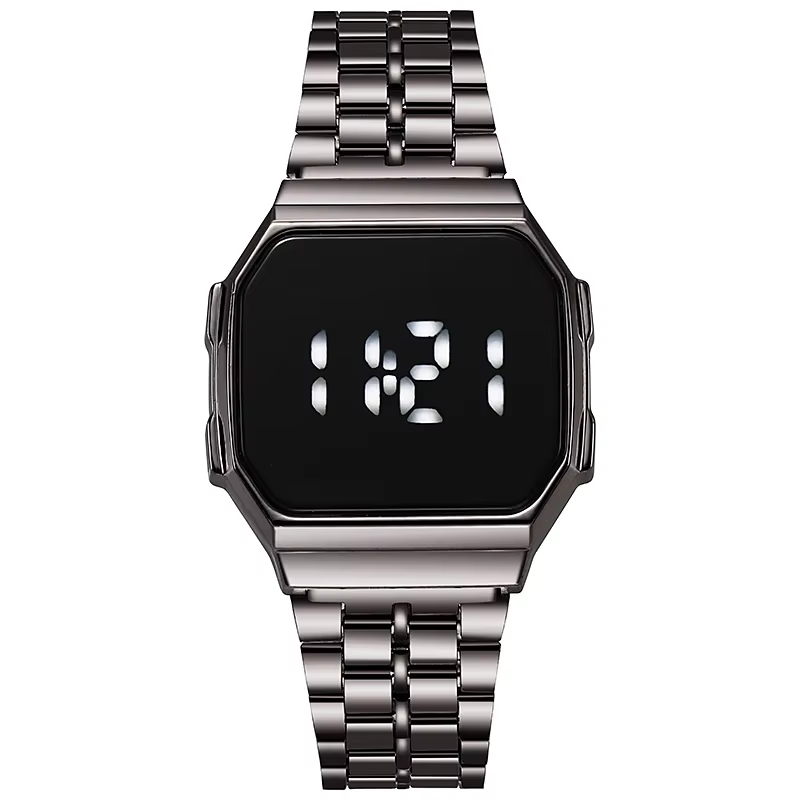 Nouvelle montre électronique à affichage numérique LED tactile pour femmes