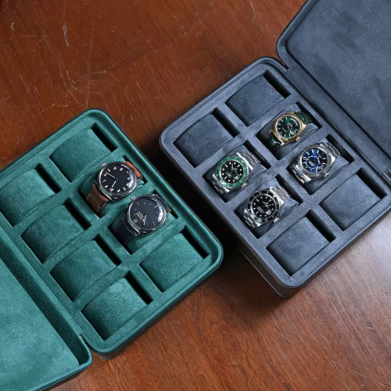 Boîte de montre en cuir