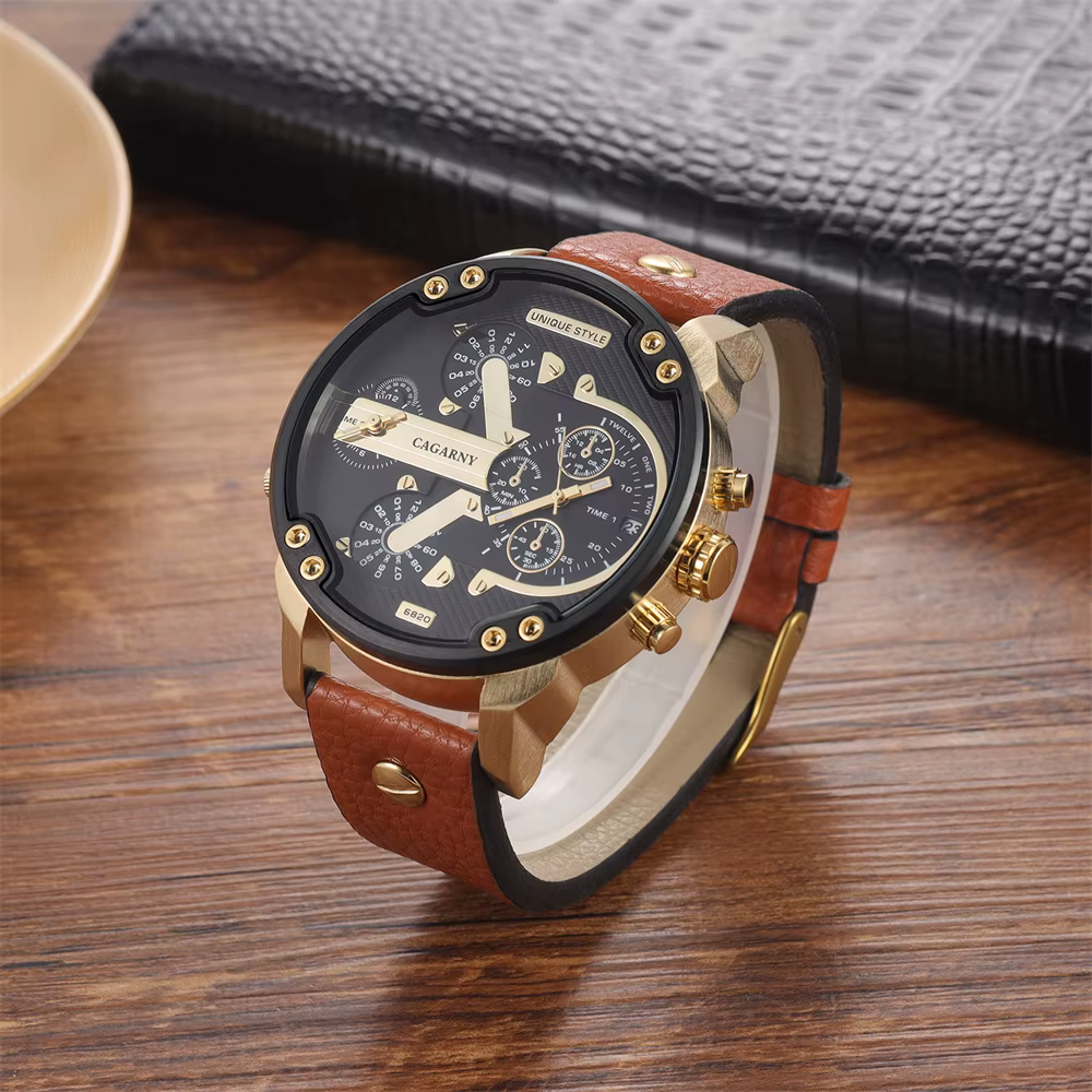 Montre classique à grand visage pour hommes