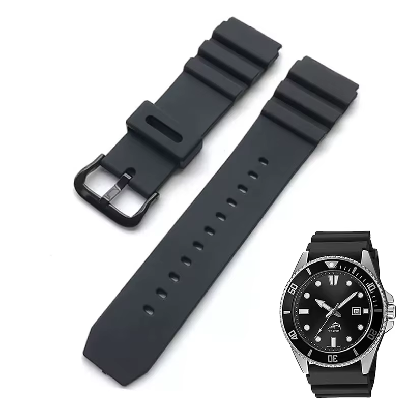 Bracelet de montre en caoutchouc de silicone
