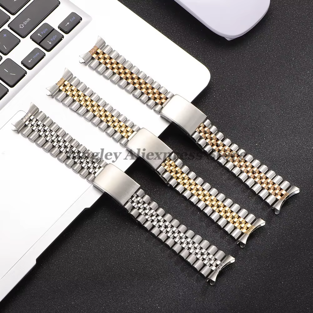 Bracelet de montre à extrémité incurvée de luxe pour Rolex DATEJUST