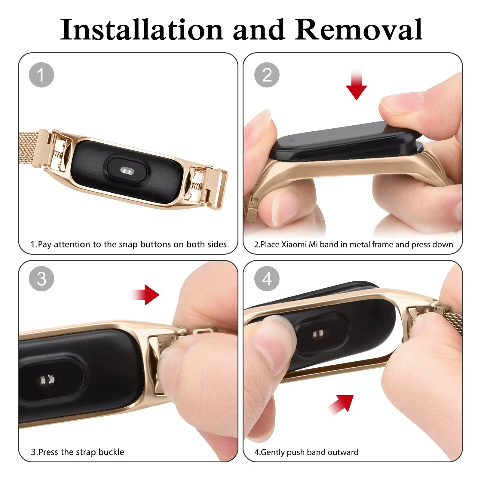 Bracelet milanais pour Xiaomi Mi Band 8