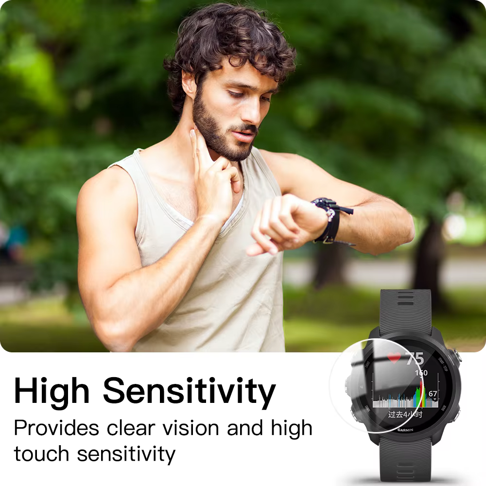 Film de protection d'écran de montre transparent, 1 à 5 pièces, pour Garmin Forerunner 55/235/245/245M/255/255S/645/935/945/955, protection en verre trempé 9H