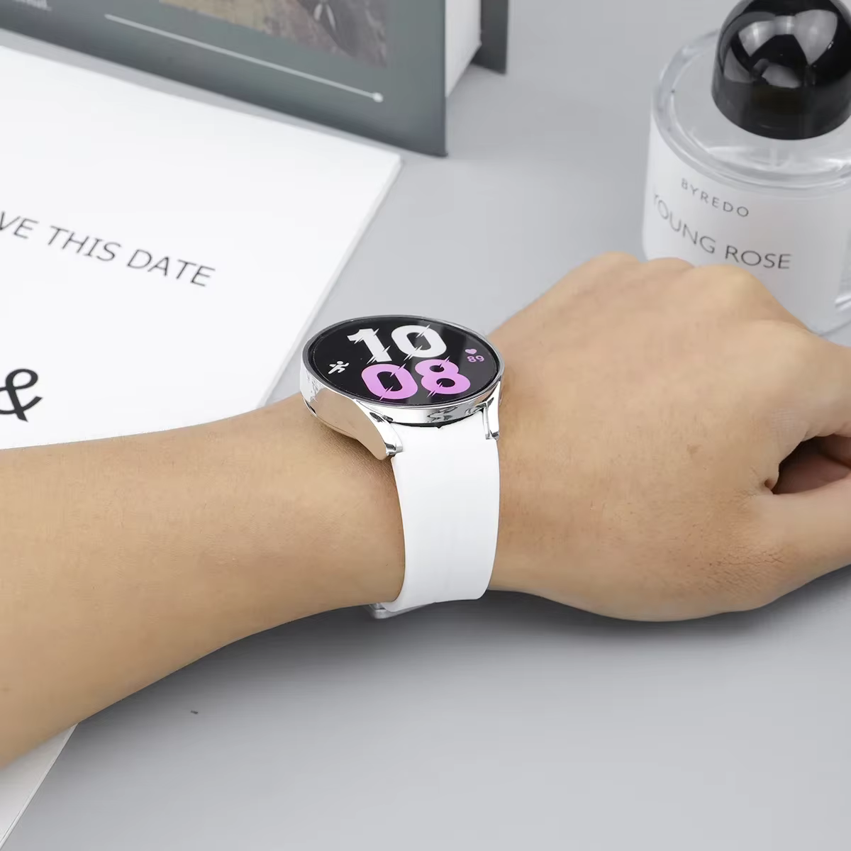 Bracelet en Silicone d'origine + étui pour Samsung Watch 4/5/6/7 40 44mm montre 5Pro 45mm