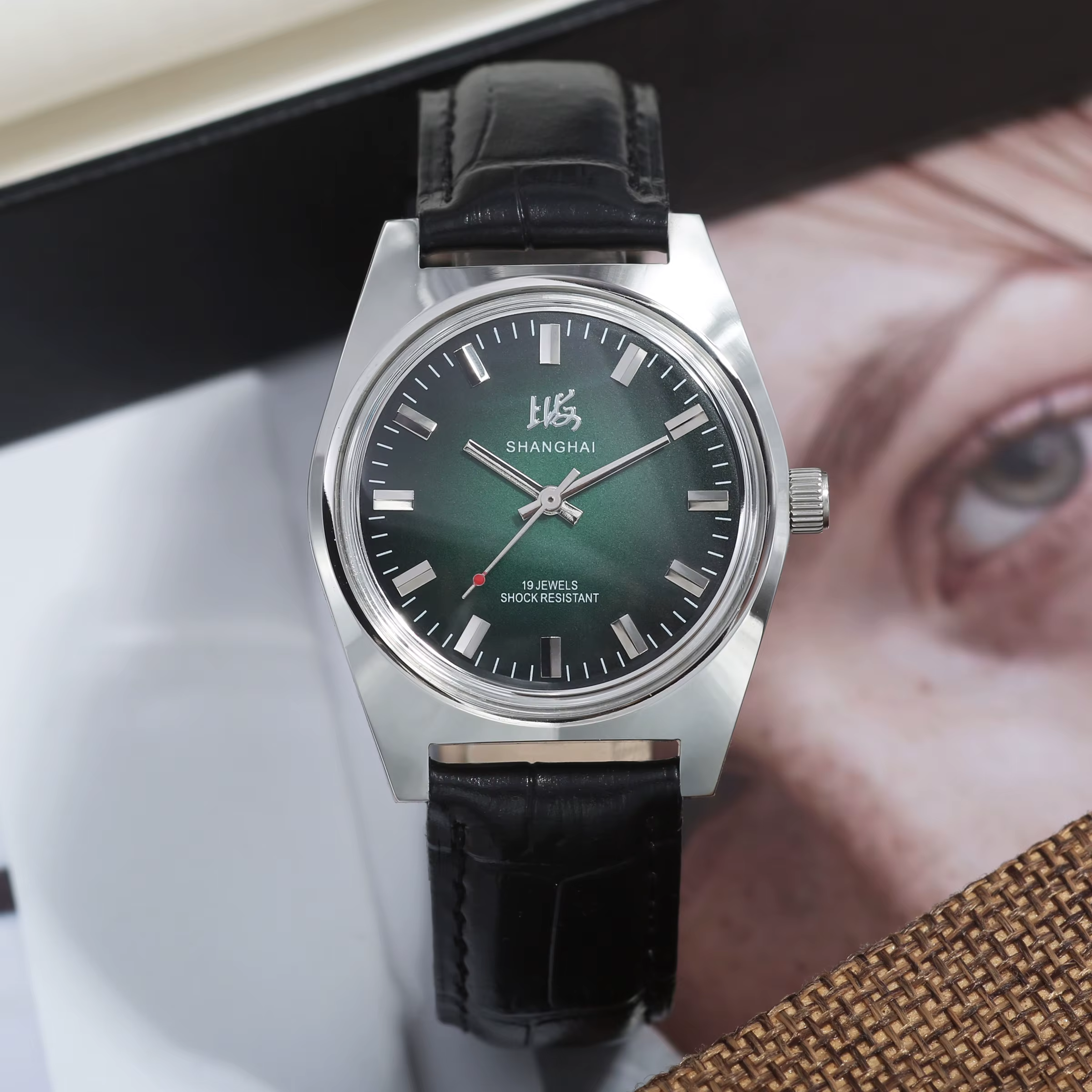 Montre mécanique Shanghai de 36 mm à remontage manuel