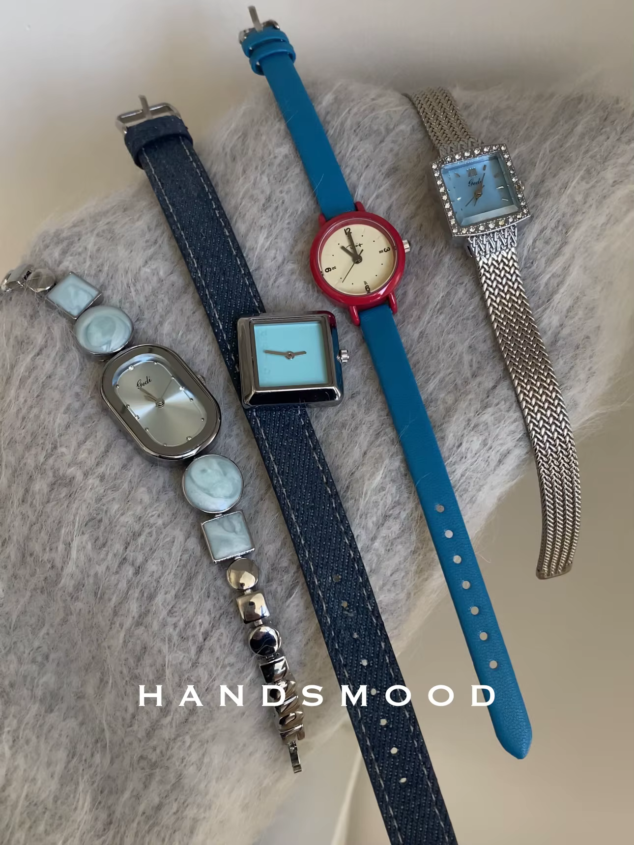 Montre de luxe pour femme de ton bleu