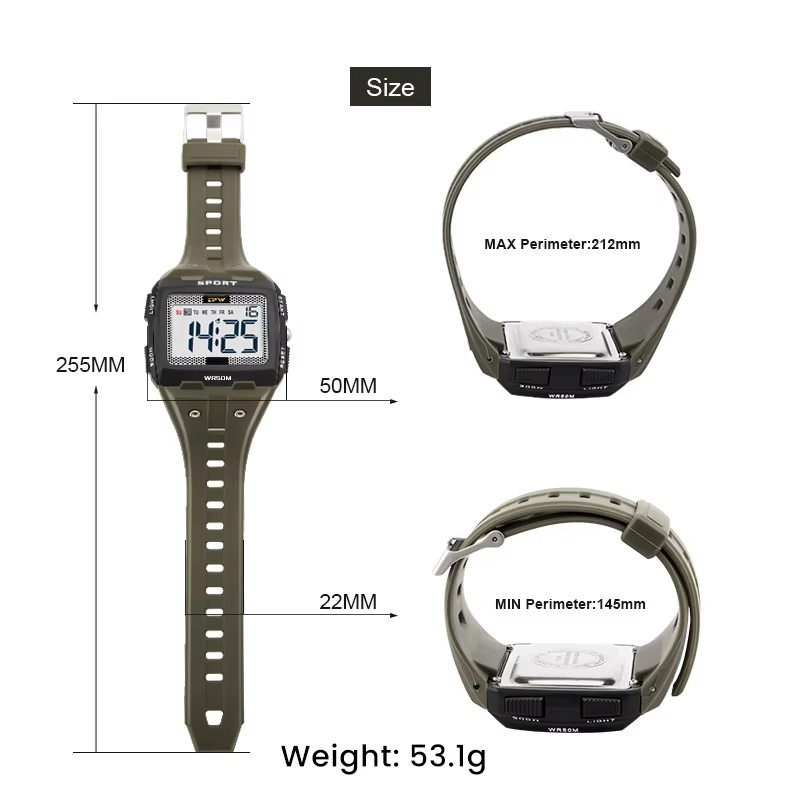 Montre numérique surdimensionnée TPW