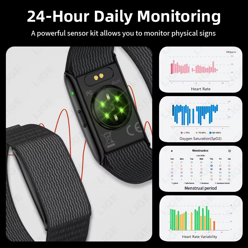 Nouveau bracelet intelligent LIGE GPS pour le sport