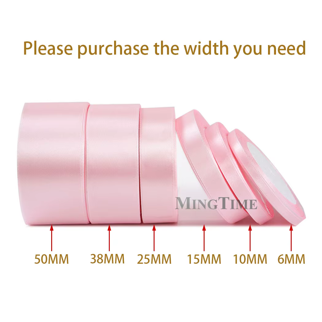 Ruban en Satin 22 mètres 6mm 10mm 15mm 25mm 38mm 50mm, parfait pour ceinture, nœud cadeau, bricolage artisanal, fourniture de décoration pour fête de mariage