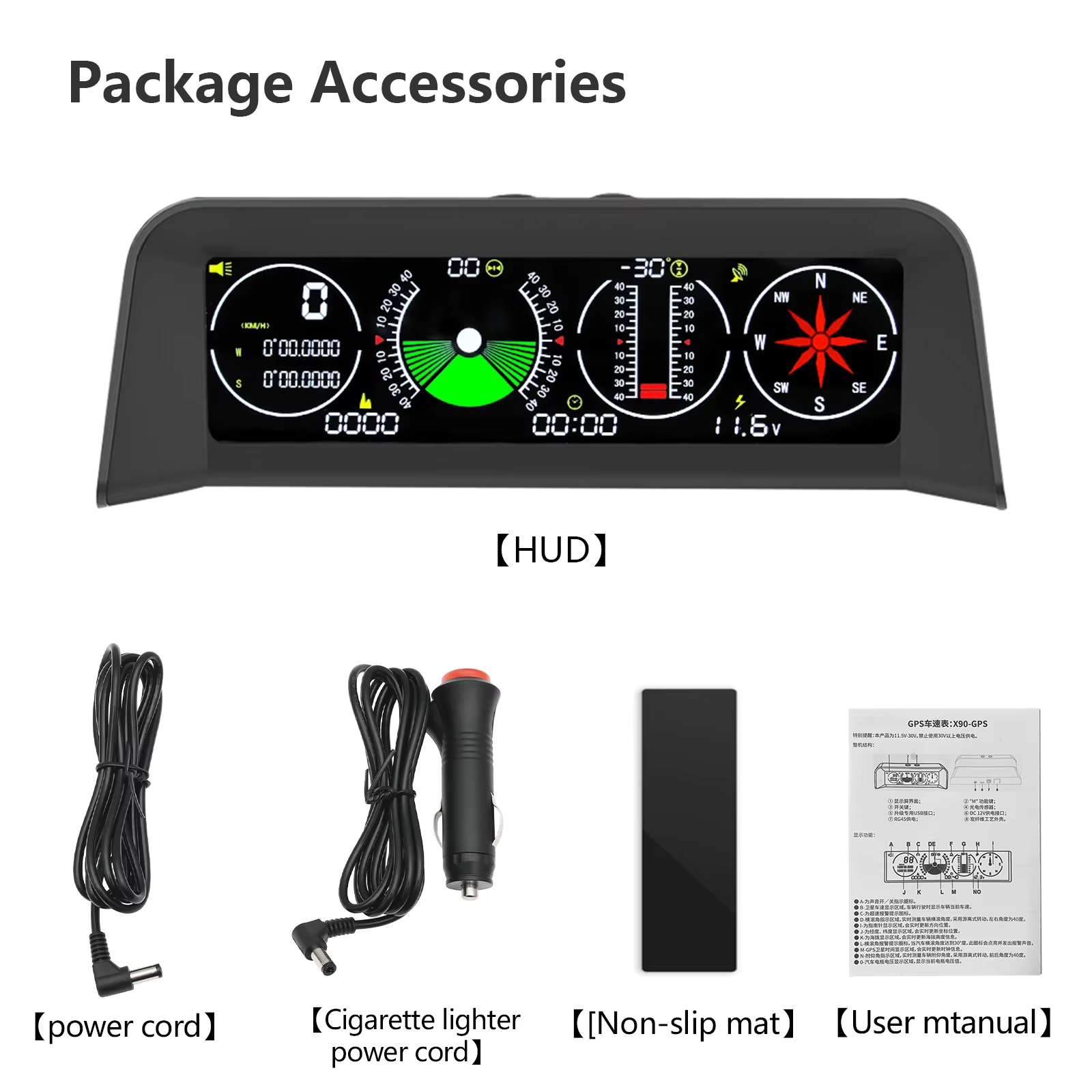 X90 GPS Compteur de vitesse intelligent (km/h