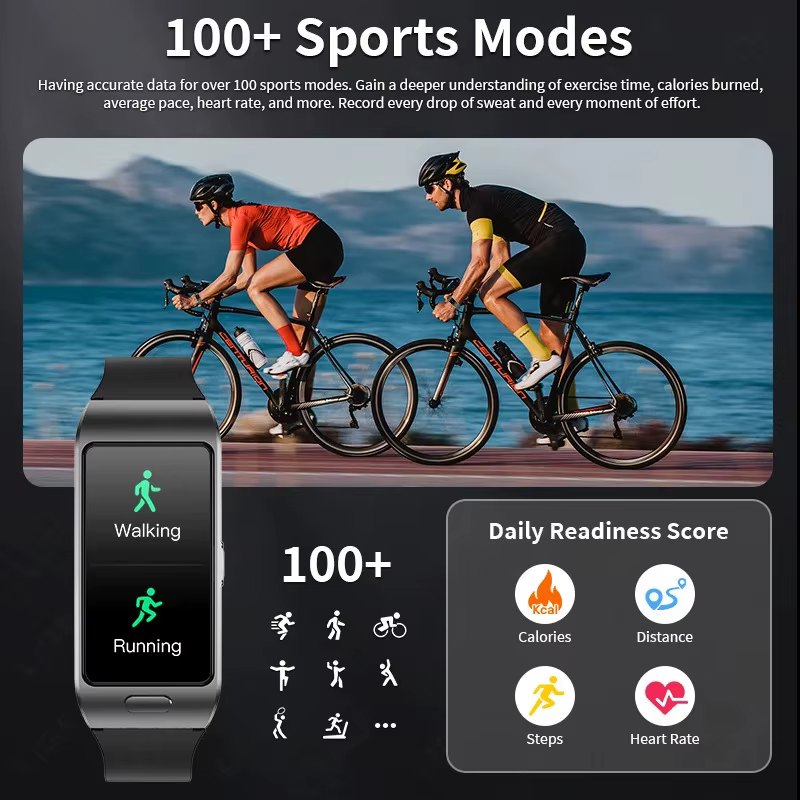 Casque montres intelligentes deux en un appels de réponse Assistant vocal surveillance de la santé Smartband contrôle des gestes Smartwatch 2025 nouveau