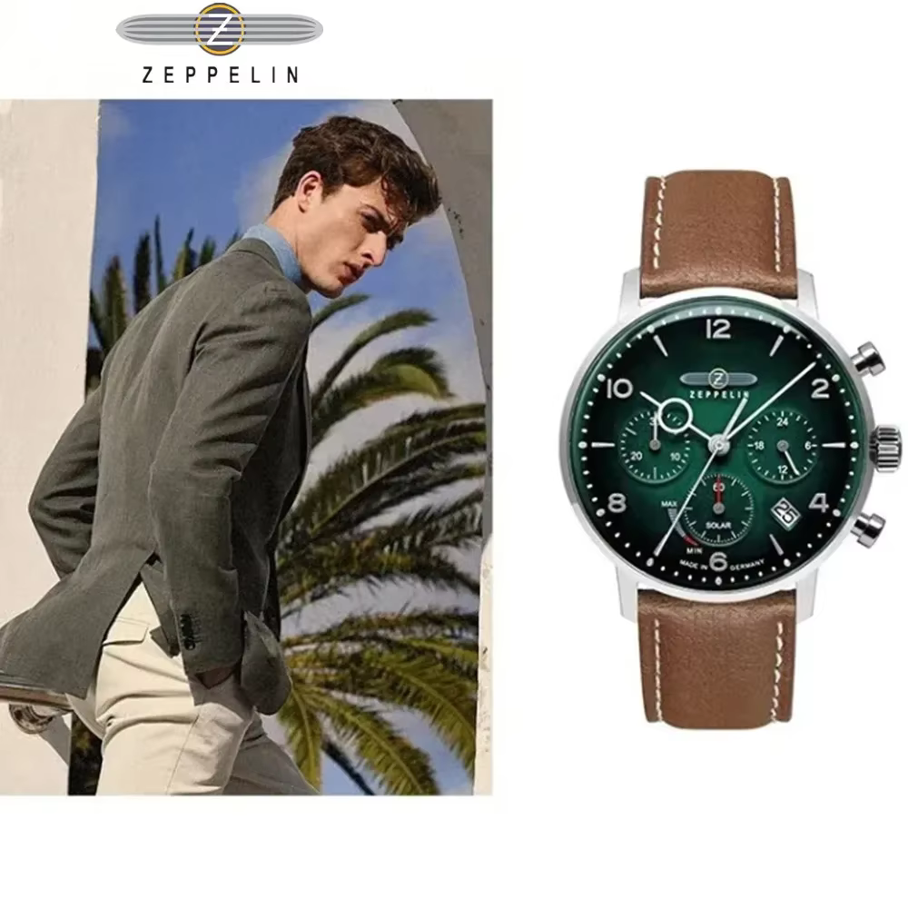 Montre à quartz classique de luxe pour homme de la série ZEPPELIN Hindenburg