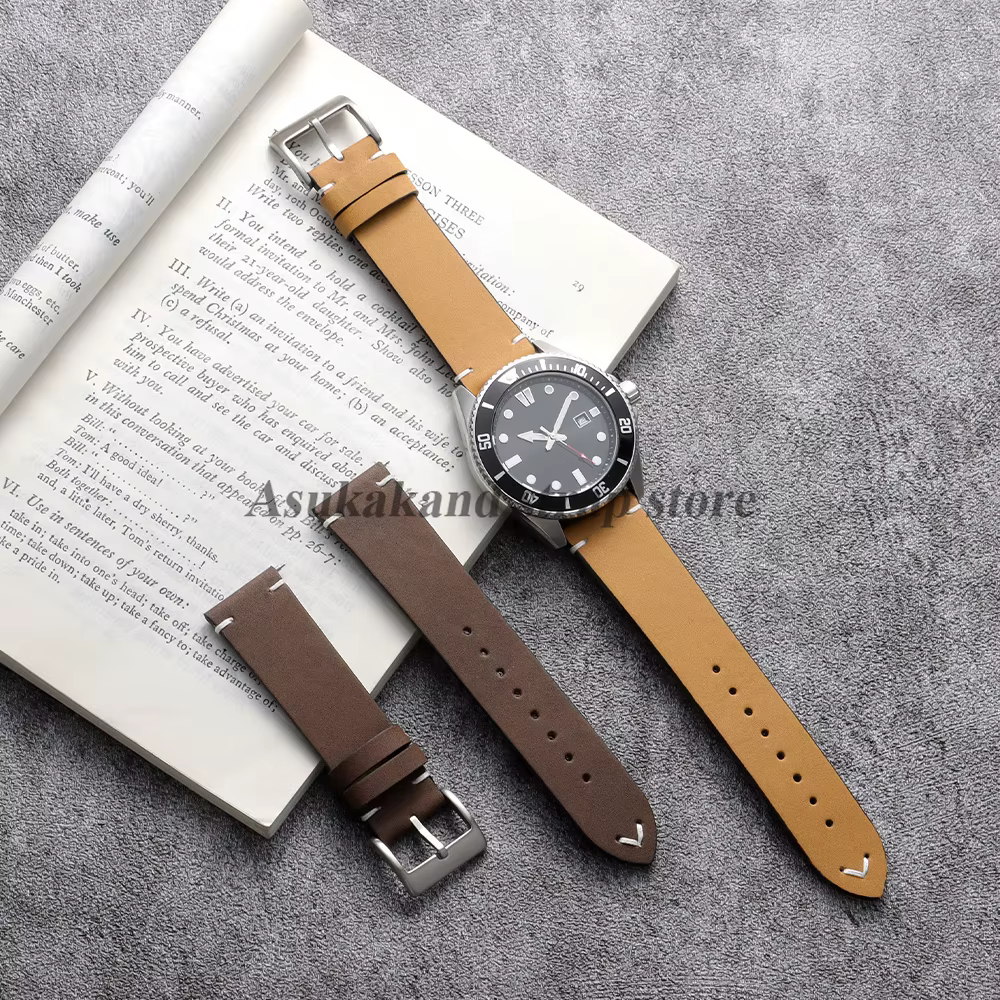 Bracelet de montre en cuir mat 18mm 20mm 22mm