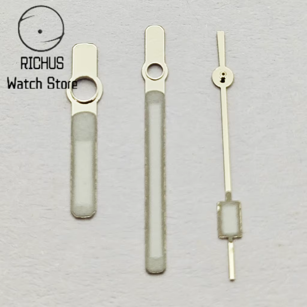 RICHUS 8285 argent noir bleu or Rose or aiguilles de montre vert lumineux