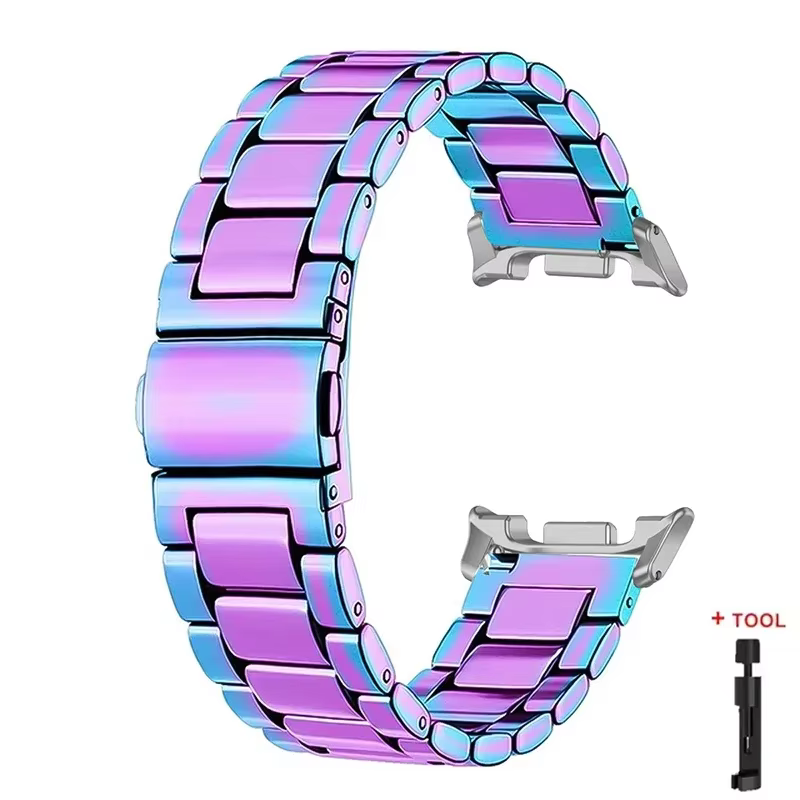 Bracelet en acier inoxydable pour Samsung Galaxy Watch8 40mm 44mm 8 bandes classiques