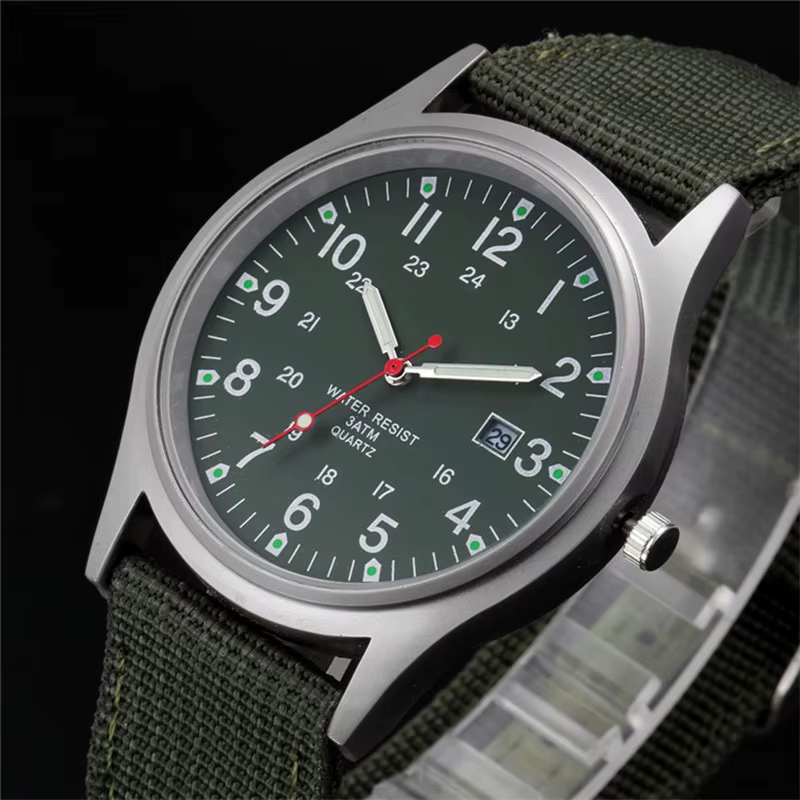 Garçons marque pas cher montres hommes mode décontracté bracelet en Nylon sport armée cadeaux Date Quartz montre-bracelet Fluorescent Relogio Masculino