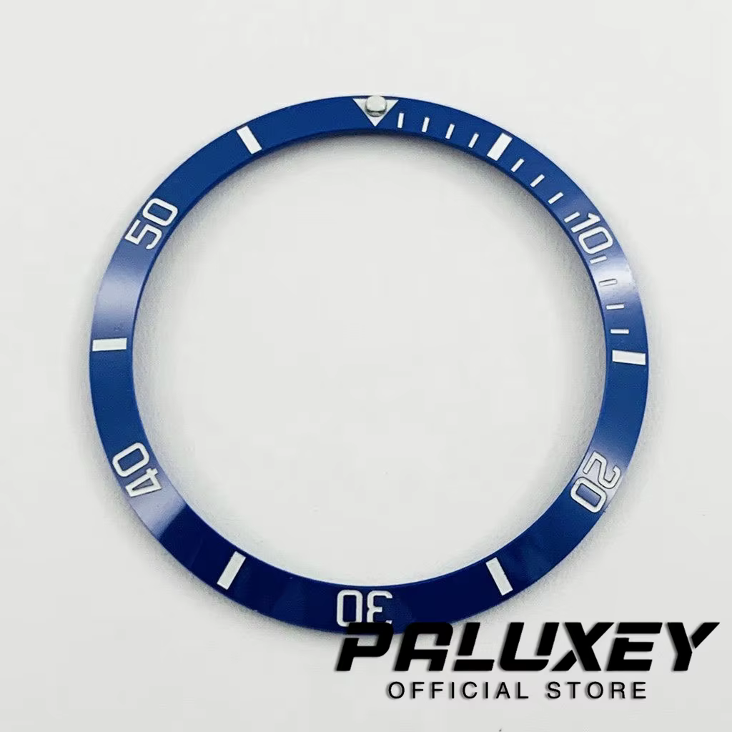 Insert de lunette de montre noir en céramique/aluminium