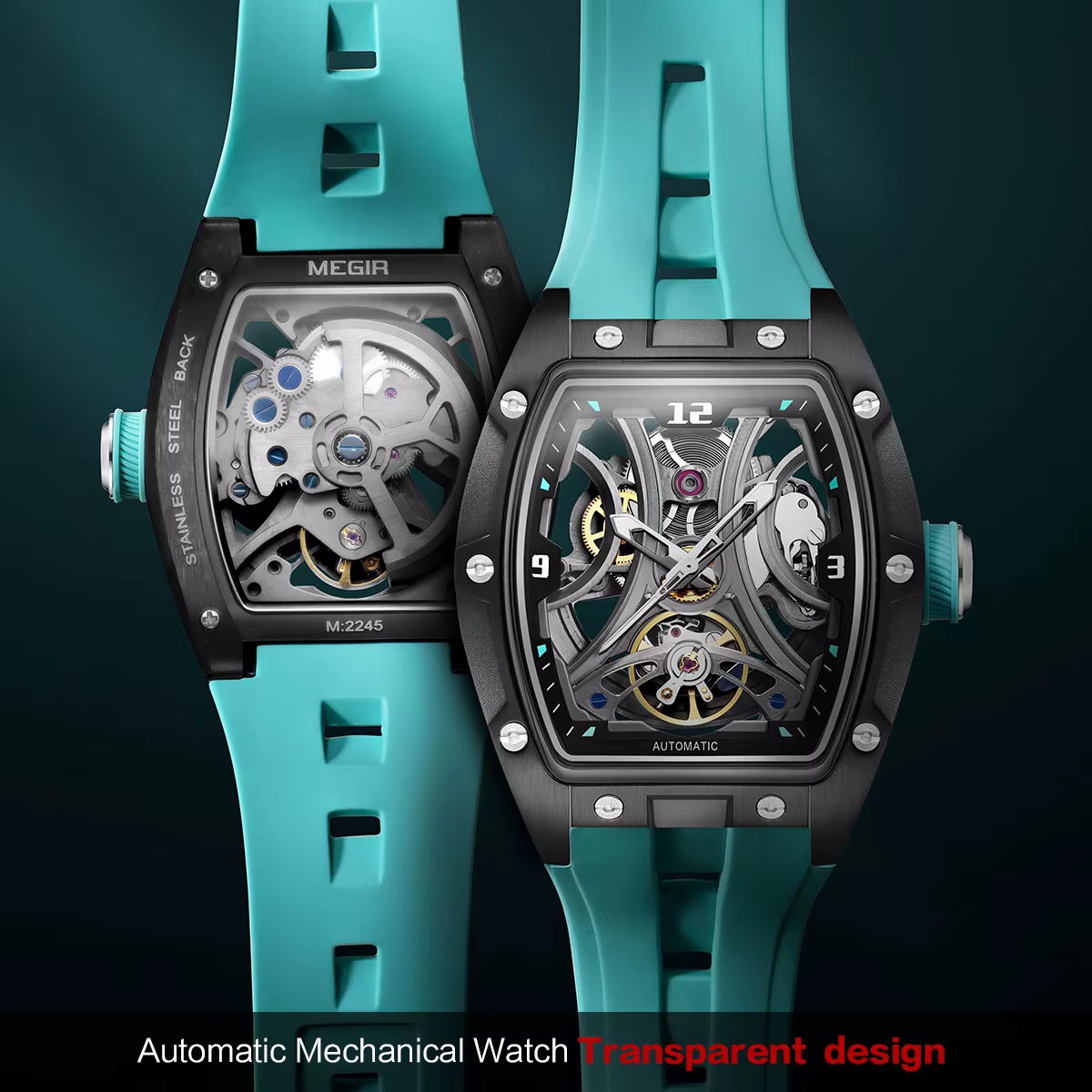 MEGIR – montre mécanique automatique de Style sport pour hommes