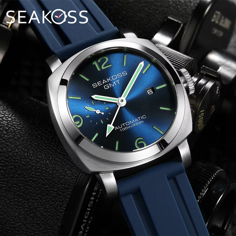 SEAKOSS – montre de plongée GMT pour hommes