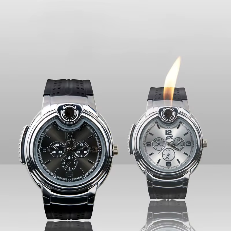 Briquet multifonctionnel portable et tendance en métal, briquet gonflable d'extérieur, coupe-vent, personnalisé, cadeau pour homme