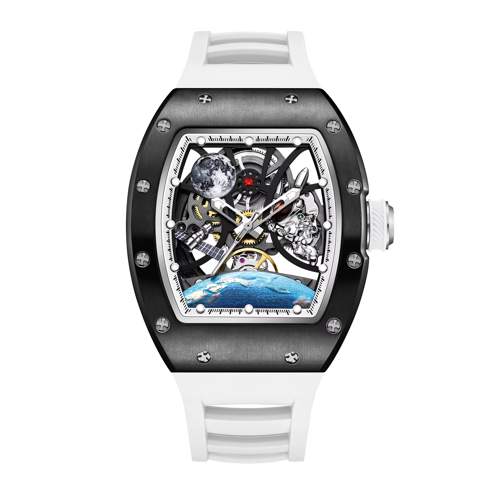2026 nouveau design pagani hommes squelette montre haut de gamme en caoutchouc starp étanche lumineux mode tendance