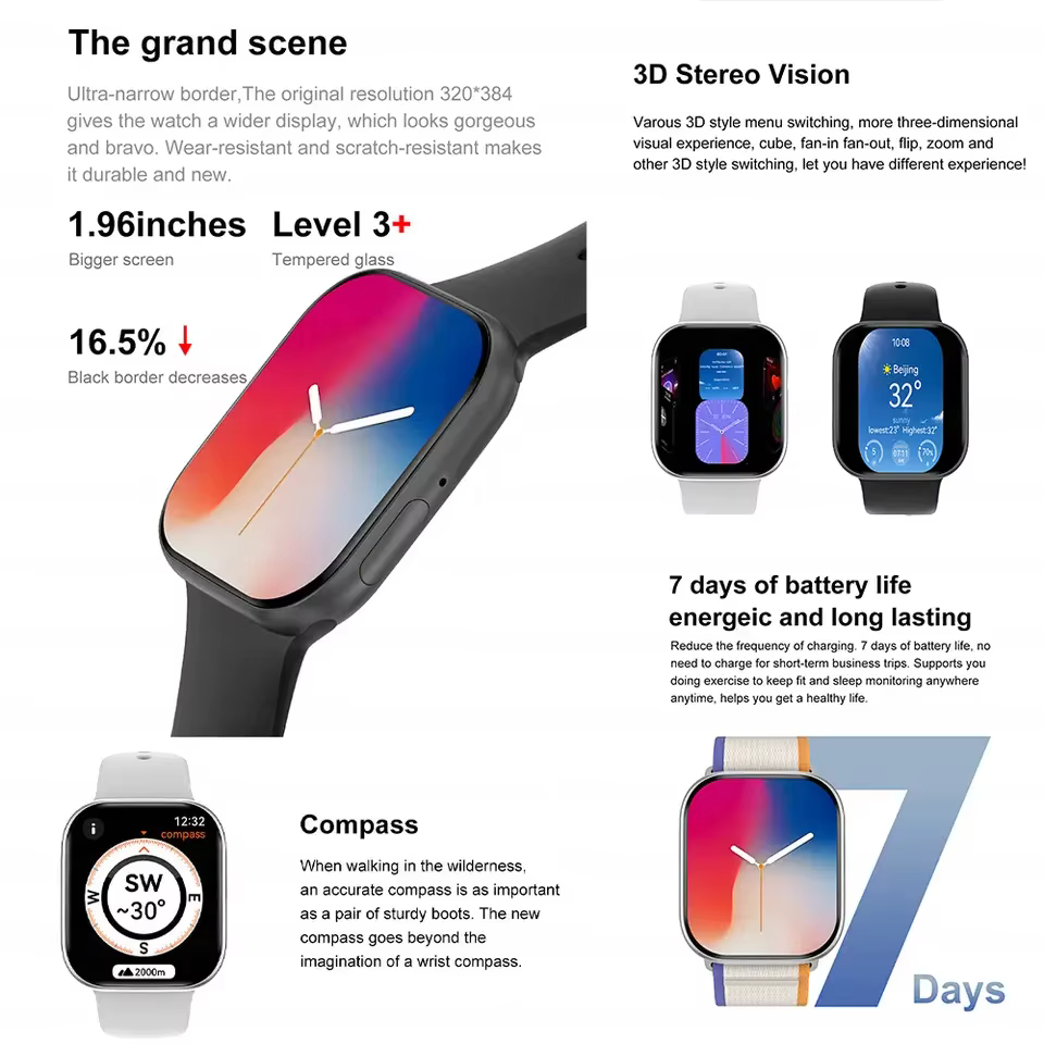 2026 GPS montre intelligente série 10 pour Apple Watch 10 mémoire musique vidéo Bluetooth appel étanche NFC Smartwatch pour Android iPhone