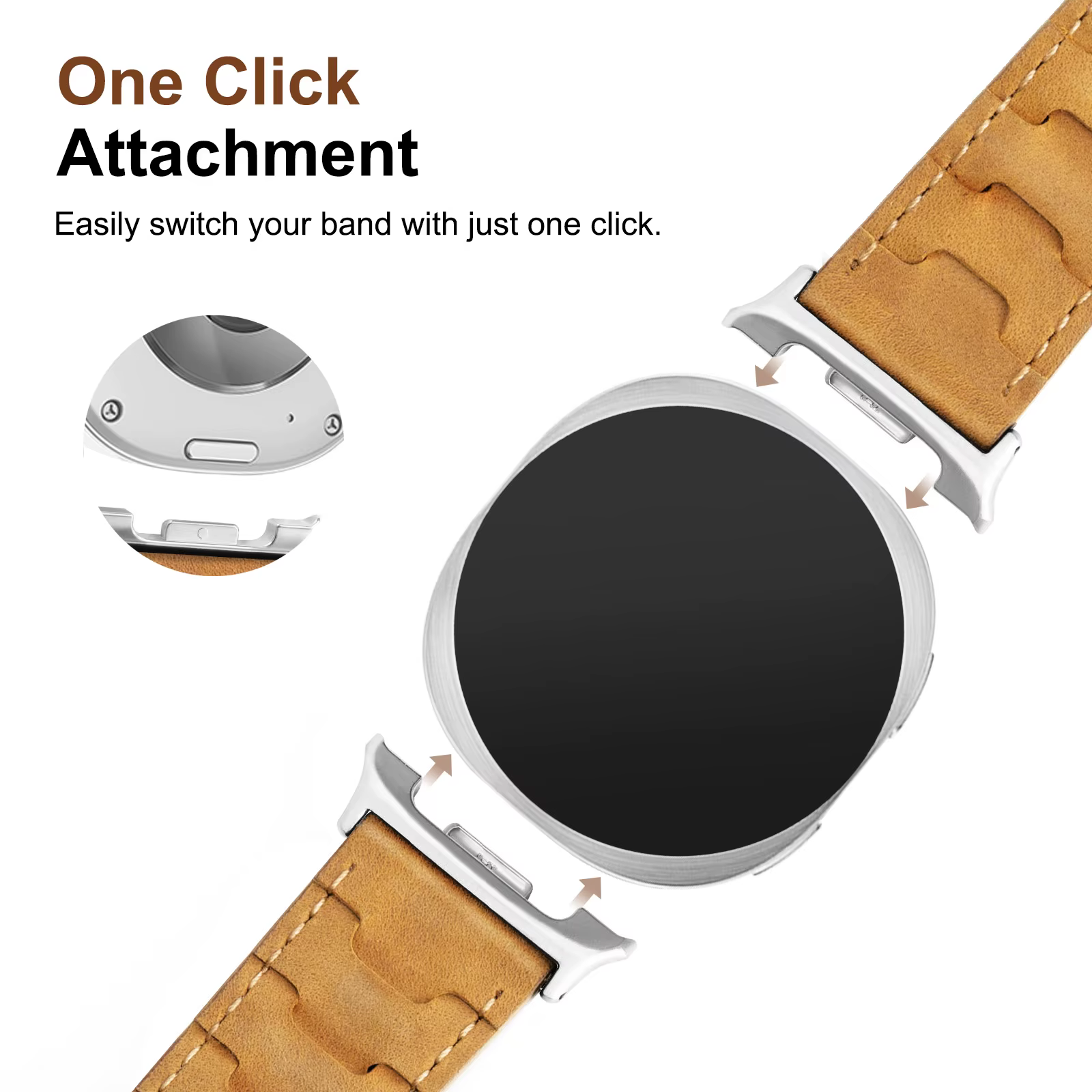 Bracelet de montre en cuir pour Samsung Galaxy Watch 8