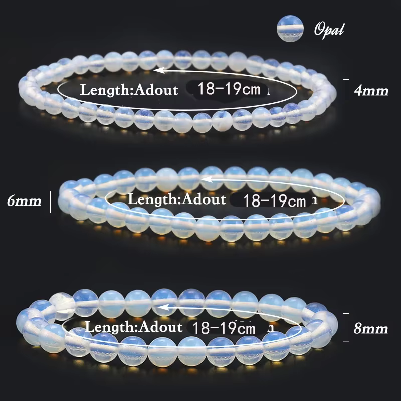 Bracelet de perles d'opale pour femmes et hommes