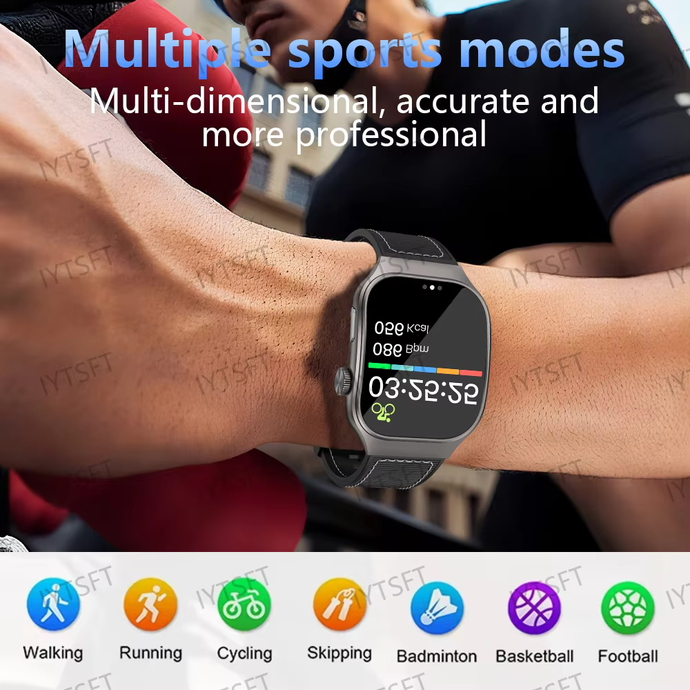LAXASFIT 2.01 pouces écran incurvé montre intelligente pour hommes Bluetooth 5.3 HD appel plusieurs Modes de sport femme