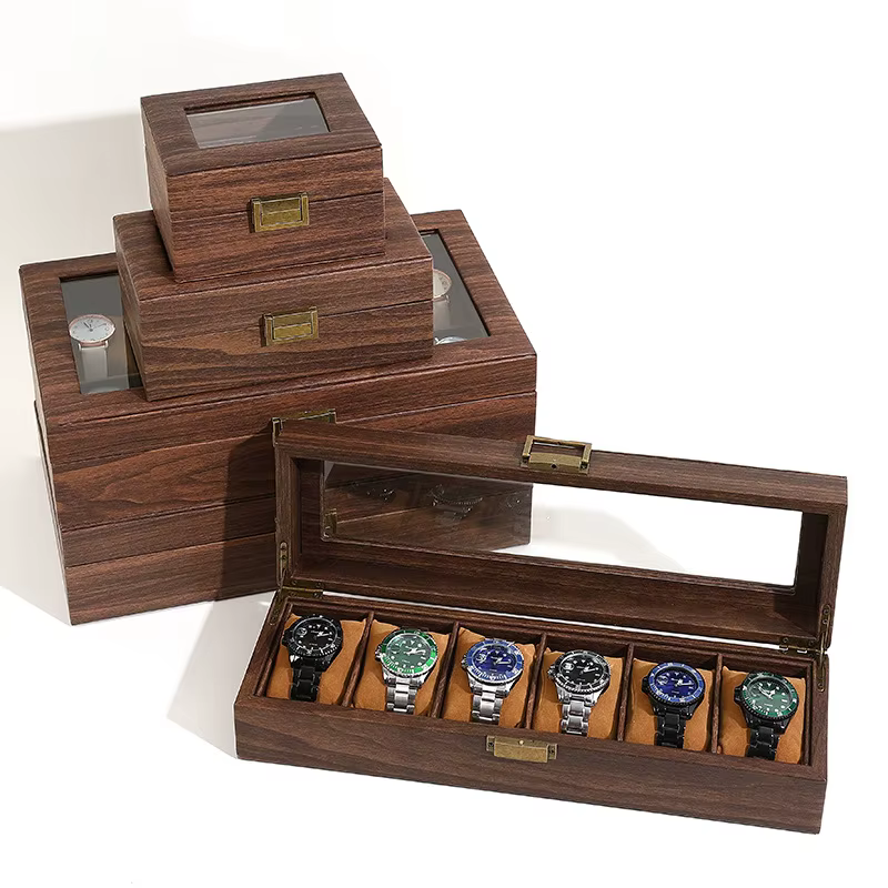 DELESYS – boîte d'exposition de rangement de montre en cuir écologique