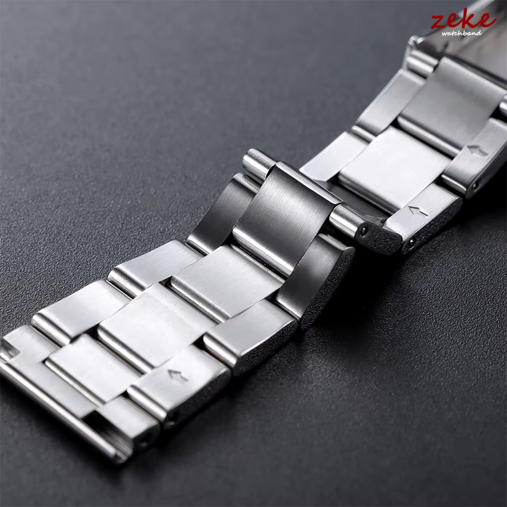Bracelet de montre de luxe à extrémité plate incurvée