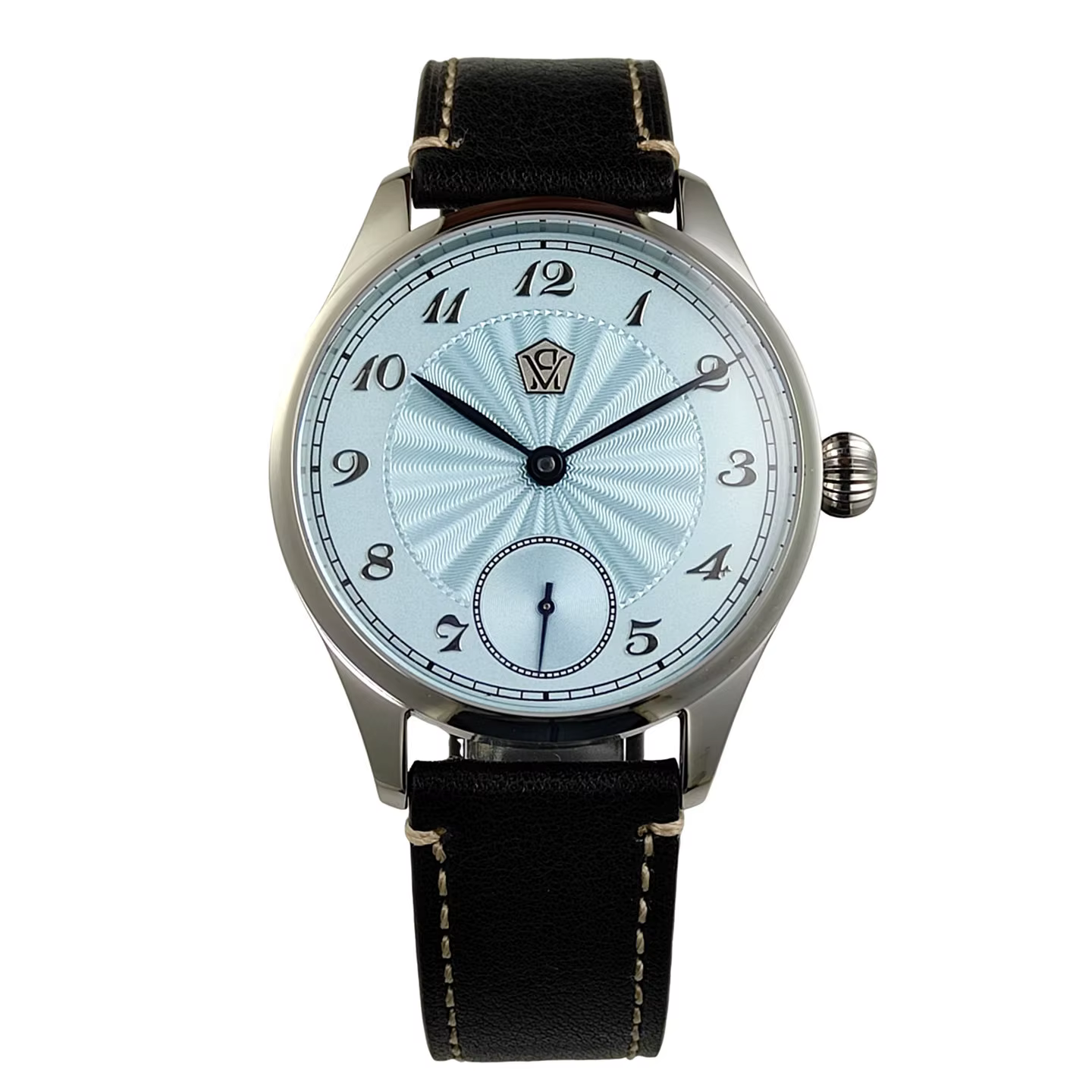 Montre mécanique manuelle de 40 mm avec cadran guilloché