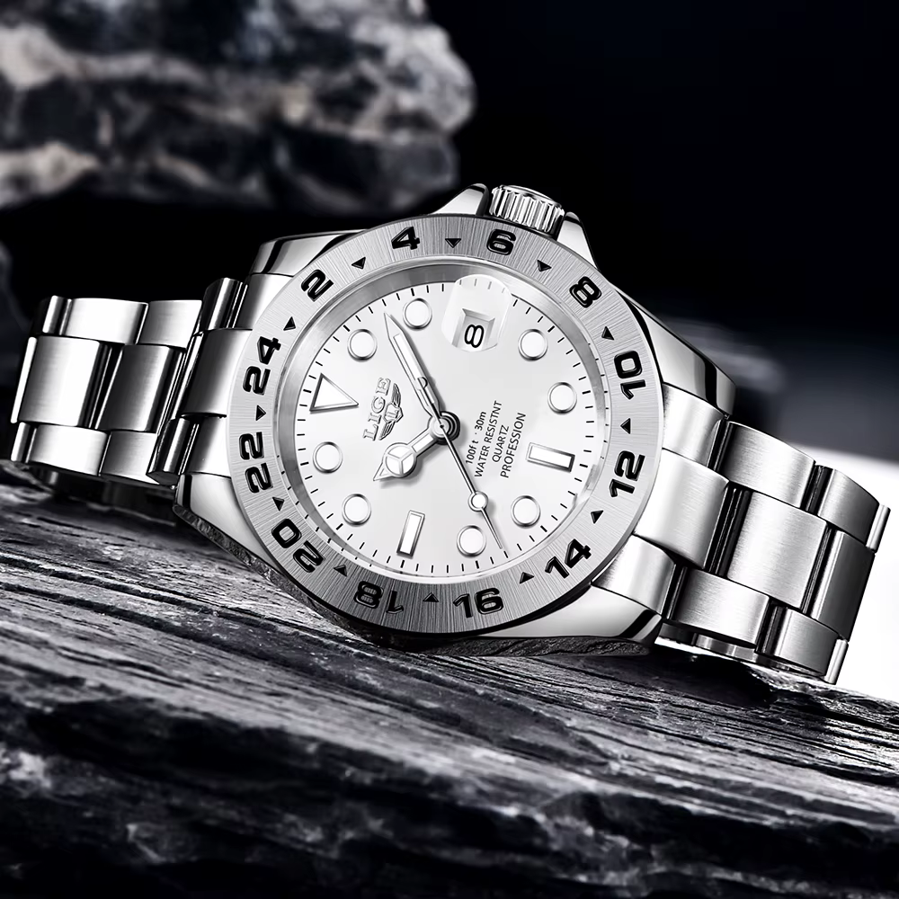 LIGE vente chaude hommes montre Sport